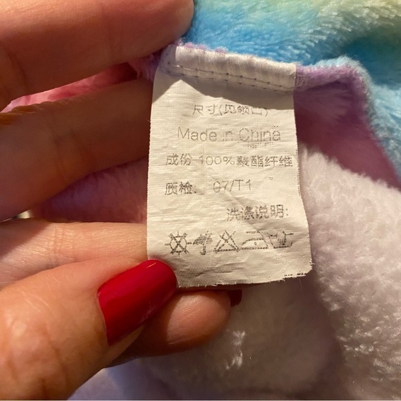 Rainbow Unicorn Kids Teens Soft Pajama Costume Size L/XL - Picture 7 of 8